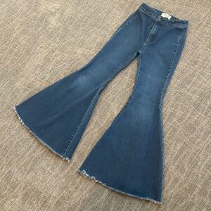 Free People Dark Blue Flare Jeans